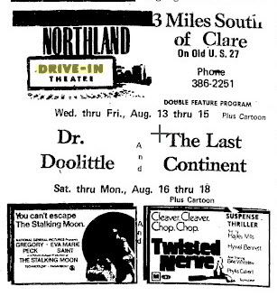 Northland Drive-In Theatre - 13 August 1969 Ad (newer photo)